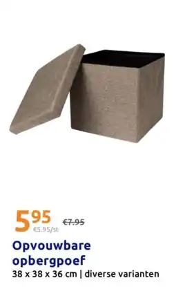 Action Opvouwbare opbergpoef aanbieding