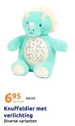 Action Knuffeldier met verlichting aanbieding