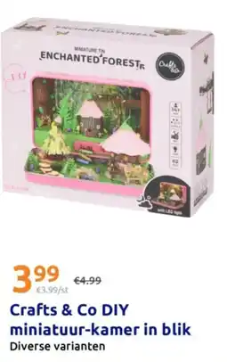 Action Crafts & Co DIY miniatuur-kamer in blik aanbieding