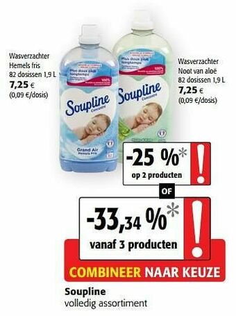 Colruyt Soupline volledig assortiment aanbieding