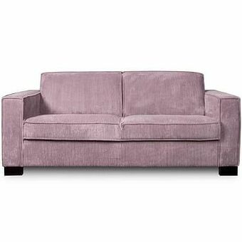 Leen Bakker Zetel Stuttgart 3-zits - ribfluweel - roze - Leen Bakker aanbieding