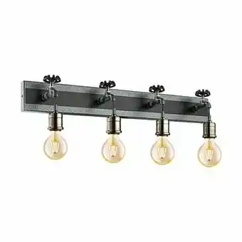Zelfbouwmarkt Wandlamp Zilver Antiek Zwart 4 Lichten aanbieding