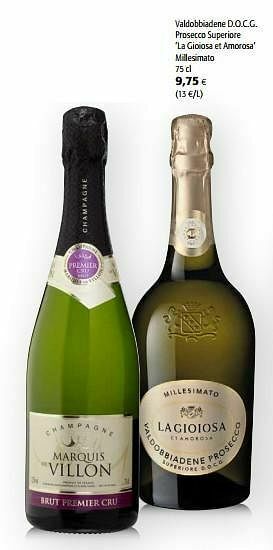 Colruyt Valdobbiadene d.o.c.g. prosecco superiore la gioiosa et amorosa millesimato aanbieding