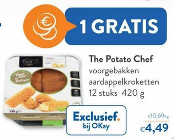 OKay The potato chef voorgebakken aardappelkroketten 12 stuks 420 g aanbieding