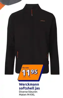 Action Werckmann softshell jas aanbieding