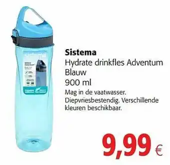Colruyt Sistema hydrate drinkfles adventum blauw aanbieding