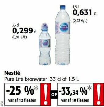 Colruyt Nestlé pure life bronwater aanbieding