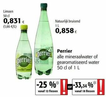 Colruyt Perrier alle mineraalwater of gearomatiseerd water aanbieding