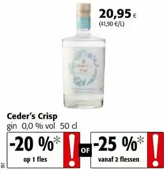 Colruyt Ceder’s crisp gin aanbieding