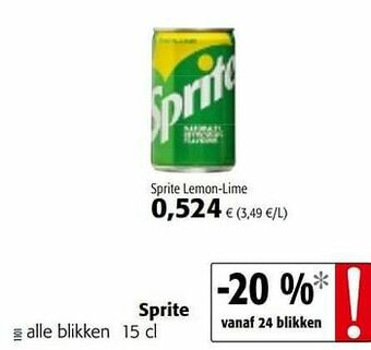 Colruyt Sprite lemon-lime aanbieding