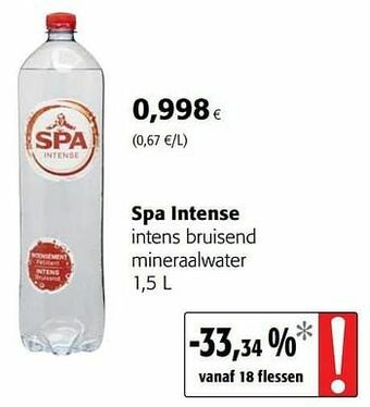 Colruyt Spa intense intens bruisend mineraalwater aanbieding