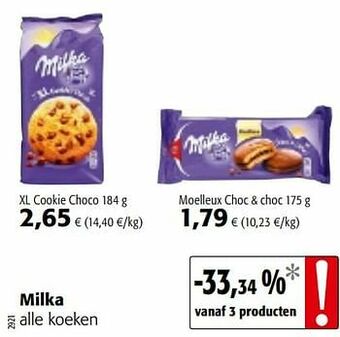 Colruyt Milka alle koeken aanbieding