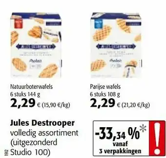 Colruyt Jules destrooper volledig assortiment aanbieding