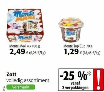 Colruyt Zott volledig assortiment aanbieding