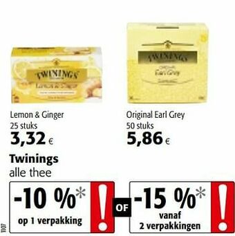 Colruyt Twinings alle thee aanbieding