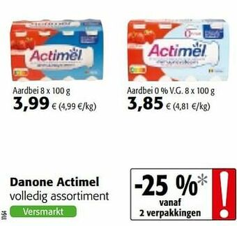 Colruyt Danone actimel volledig assortiment aanbieding