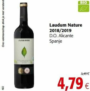 Colruyt Laudum nature 2018-2019 d.o. alicante spanje aanbieding