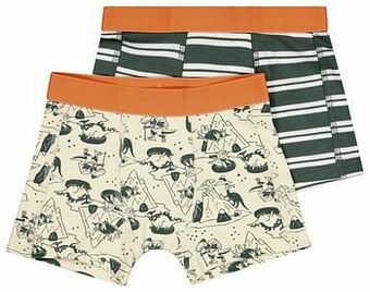 HEMA HEMA Kinderboxers Katoen Stretch Dino - 2 Stuks Groen (groen) aanbieding