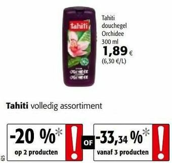 Colruyt Tahiti douchegel orchidee aanbieding