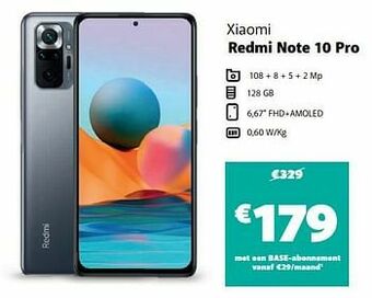 Base Xiaomi redmi note 10 pro aanbieding