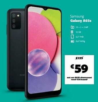 Base Samsung galaxy a03s aanbieding