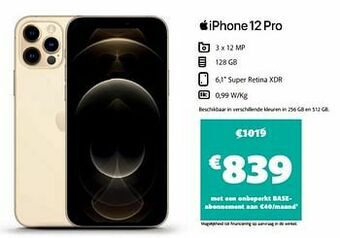 Base Apple iphone 12 pro aanbieding