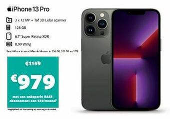 Base Apple iphone 13 pro aanbieding