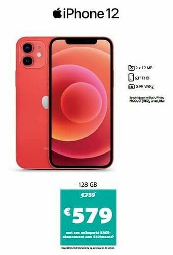 Base Apple iphone 12 128 gb aanbieding