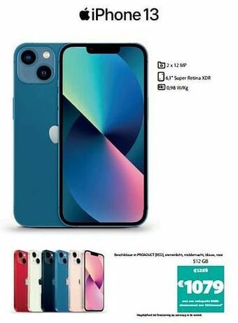 Base Apple iphone 13 512 gb aanbieding