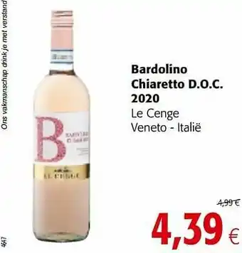 Colruyt Bardolino chiaretto d.o.c. 2020 le cenge veneto - italië aanbieding