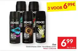 Intermarché Axe deodorantspray aanbieding