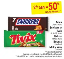 Intermarché Mars Snickers Twix aanbieding