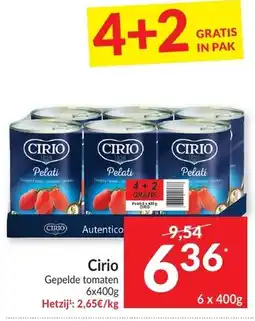 Intermarché Cirio Gepelde tomaten aanbieding