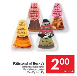 Intermarché Pâtissons! of Becky's taart individuele portie aanbieding