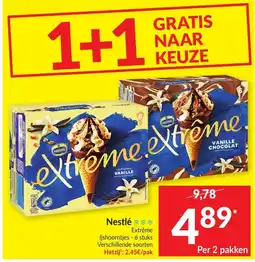 Intermarché Nestlé Extrême ijshoorntjes aanbieding