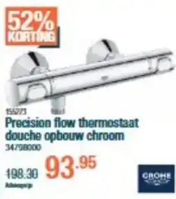 Cevo Precision flow thermostaat douche opbouw chroom aanbieding