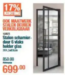 Cevo Stalen scharnier-deur 6 vlaks aanbieding