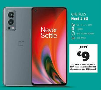 Base One Plus Nord 2 5g aanbieding
