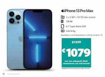 Base Iphone 13 Pro Max aanbieding