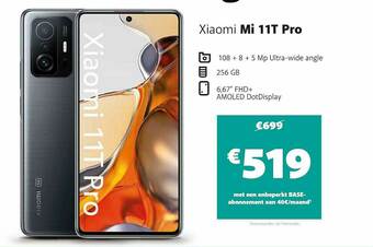 Base Xiaomi Mi 11t Pro aanbieding
