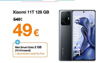 Orange Xiaomi 11t 128 Gb aanbieding