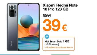 Orange Xiaomi Redmi Note 10 Pro 128 Gb aanbieding