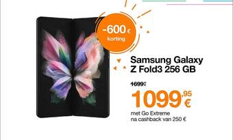 Orange Samsung Galaxy Z Fold3 256 Gb aanbieding