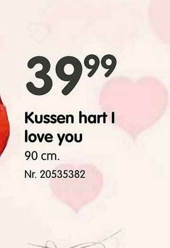 Kussen Hart I Love You