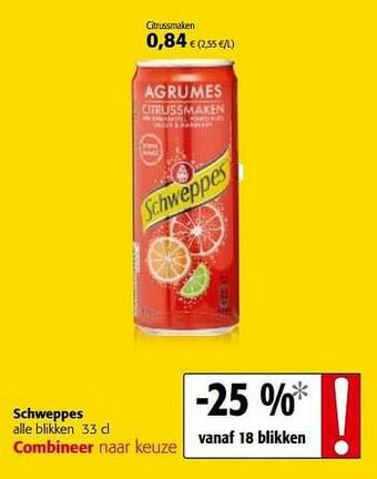 Colruyt Schweppes citrussmaken aanbieding