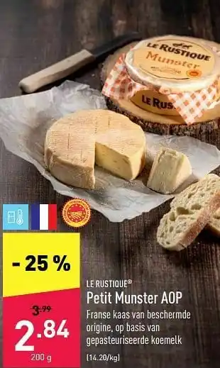 ALDI Petit munster aop aanbieding