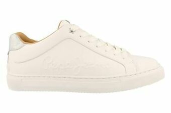 Berca Shoes Pepe Jeans Sneaker Laag Heren Adams Logo Trend Clean White - Wit aanbieding
