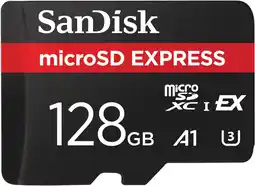 Coolblue SanDisk Carte Micro SD Express 128Go 480Mo/s aanbieding
