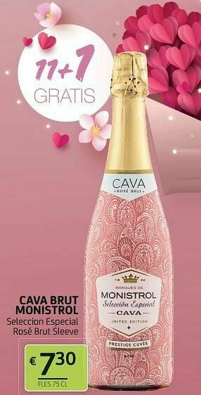 BelBev Cava brut monistrol seleccion especial rosé brut sleeve aanbieding