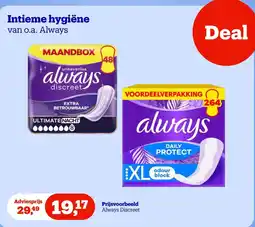 Bol.com Intieme hygiëne van o.a. Always aanbieding